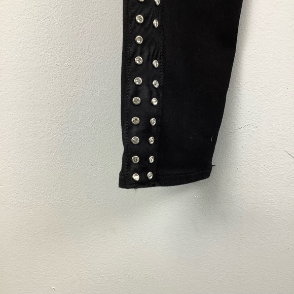 Veronica Beard Debbie Rhinestone Skinny Jeans Raven Black - Picture 5 of 7